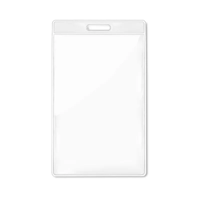 Identyfikator przezroczysty z PVC 7,5x12,5 cm BADGO - Przezroczysty (MO8600-22)