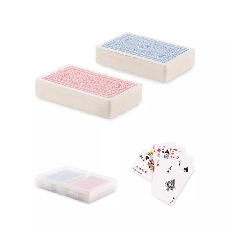 Karty do gry 2 talie w etui PLAYCARD - Przezroczysty (MO2532-22)