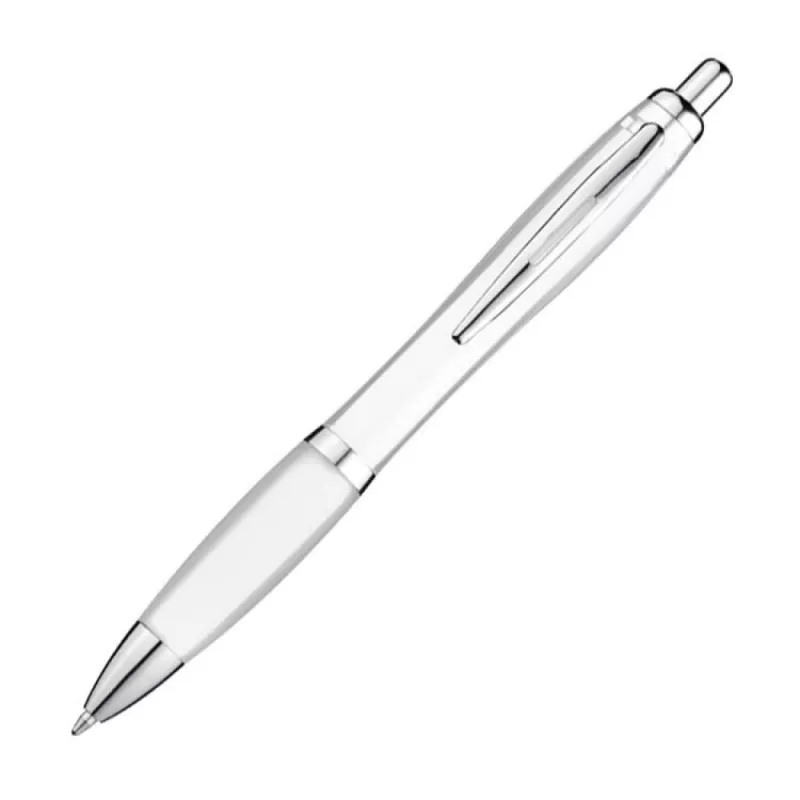 Długopis plastikowy reklamowy MOSCOW (transparentny) - biały (1168206)