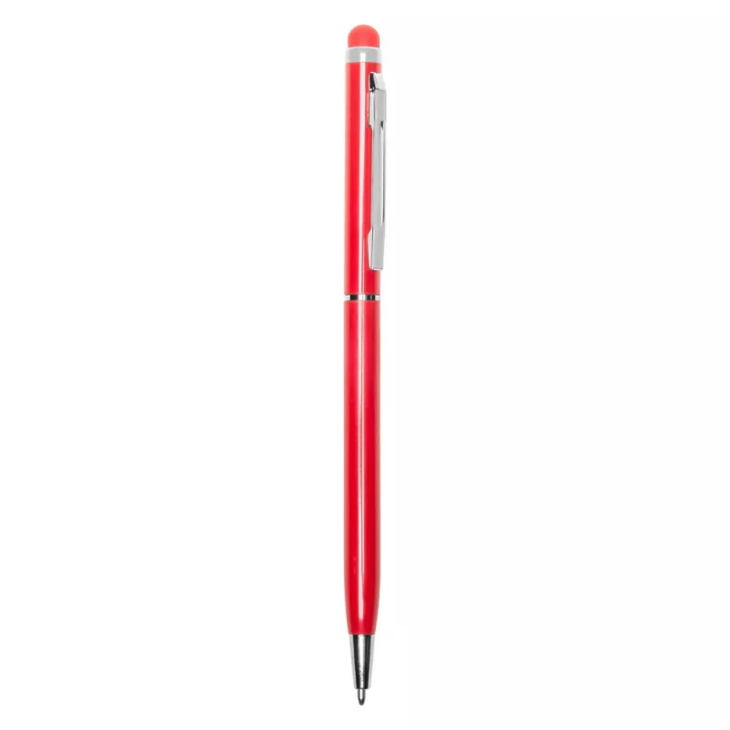 Długopis metalowy błyszczący z  touch pen-em | Raymond - czerwony (V1660-05)