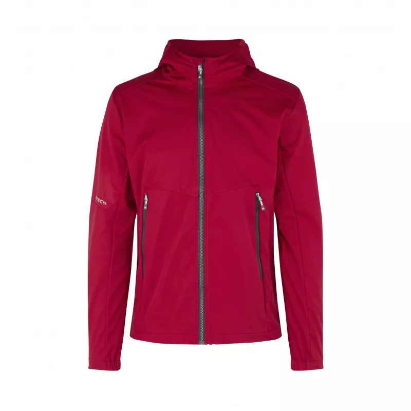 Kurtka ID softshell z kapturem/lekka 0836 185 g/m² - Red (0836-RED)