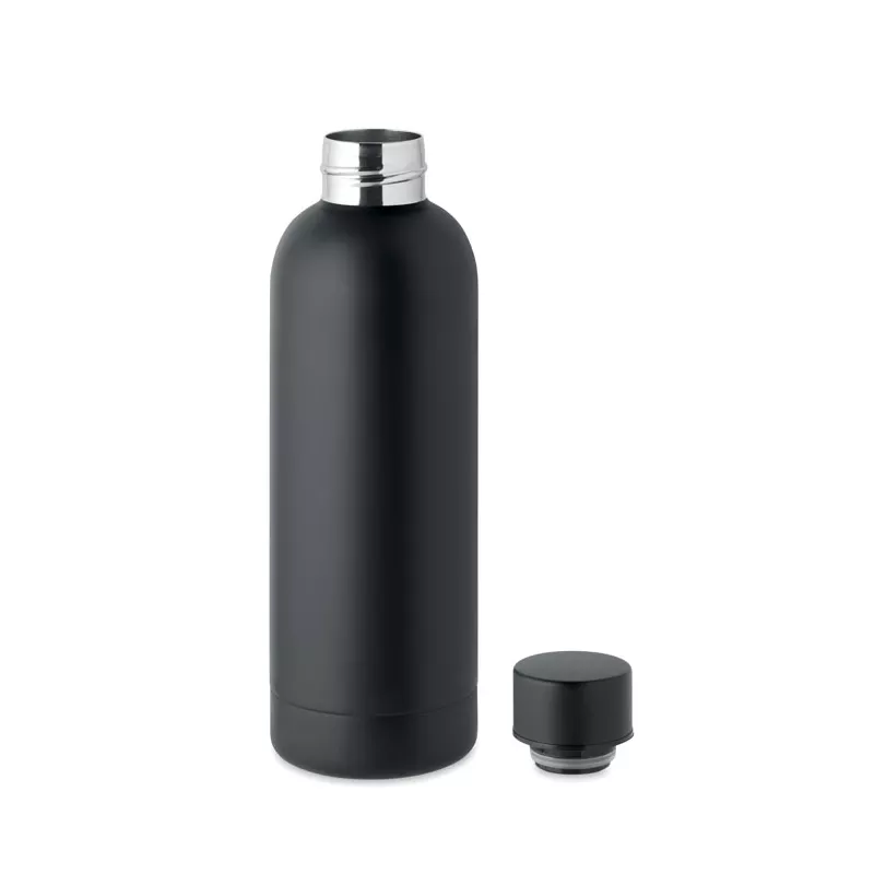 Butelka termiczna ze stali z recyklingu 500 ml ATHENA - Czarny (MO6750-03)
