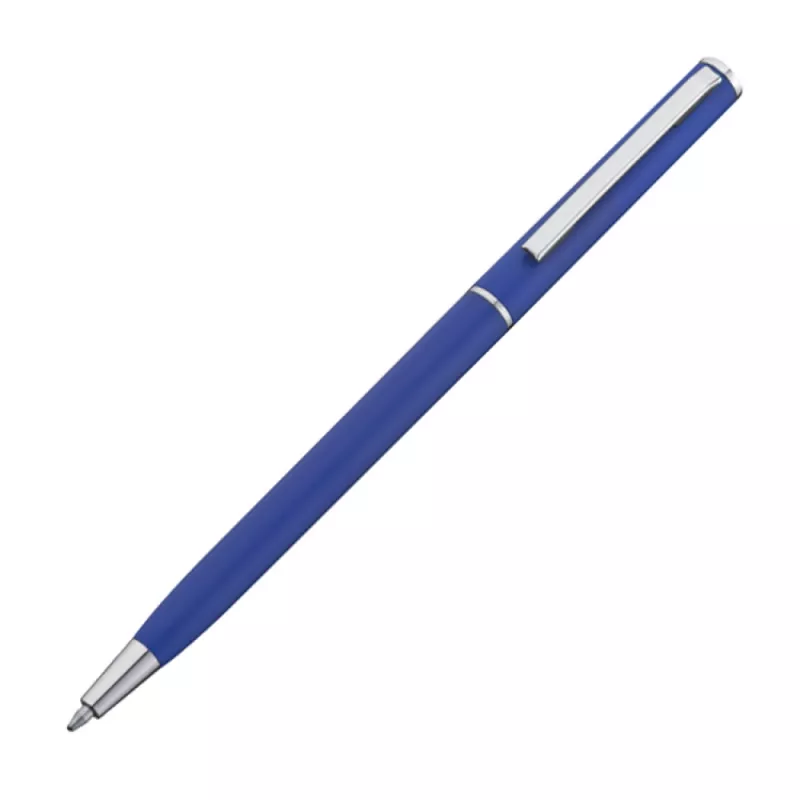 Długopis plastikowy z mechanizmem obrotowym - niebieski (1340504)