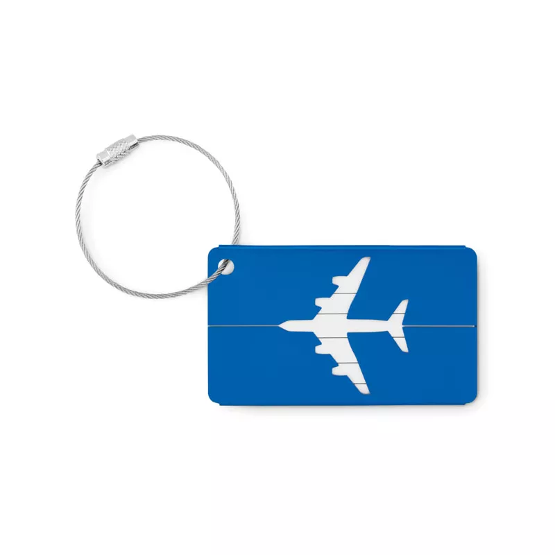 Zawieszka na bagaż aluminiowa FLY TAG - Niebieski (MO9508-37)