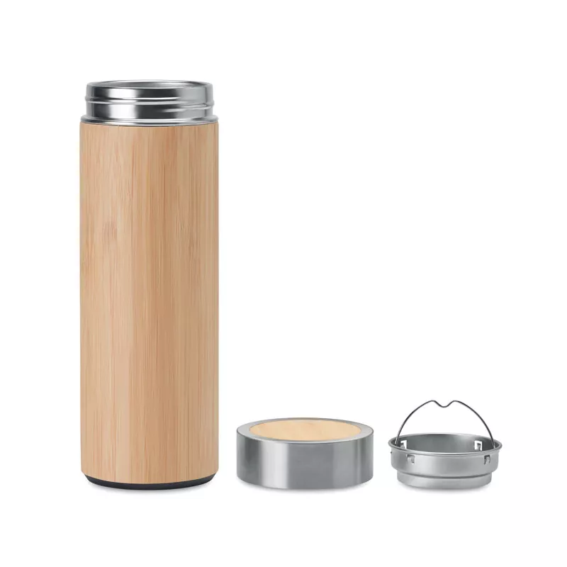 Termos w bambusowej obudowie 400 ml BATUMI - Drewna (MO9421-40)