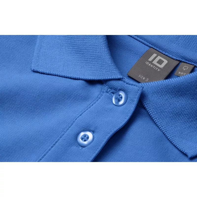 Koszulka bawełniana damska 210 g/m² ID Polo/stretch 527 - Azure (0527-AZURE)