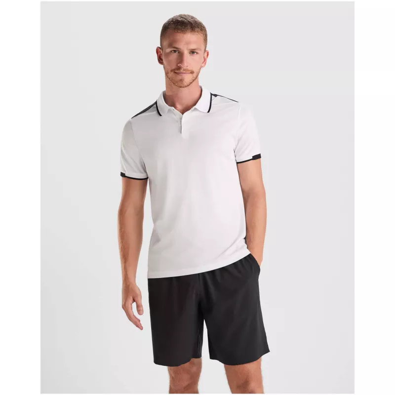 Tamil sportowa koszulka męska polo z krótkim rękawem - Biały-Czerwony (R0402-RED-WHITE)
