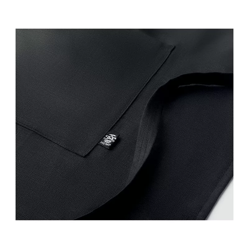 Fartuch kuchenny z konopi 200 g/m² NAIMA APRON - Czarny (MO6164-03)