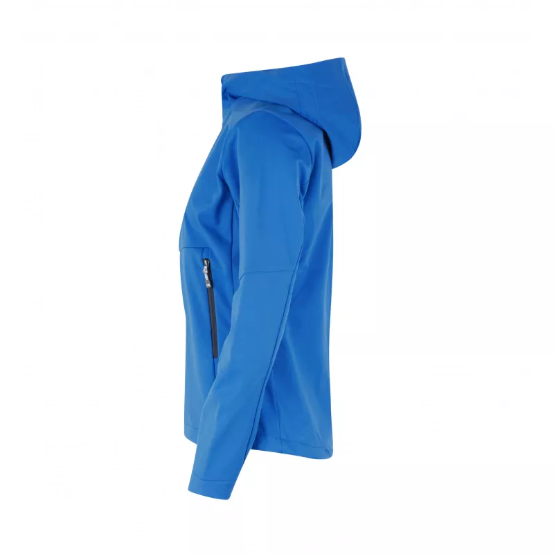 Kurtka damska ID softshell z kapturem 0837 185 g/m² - blue (0837-BLUE)