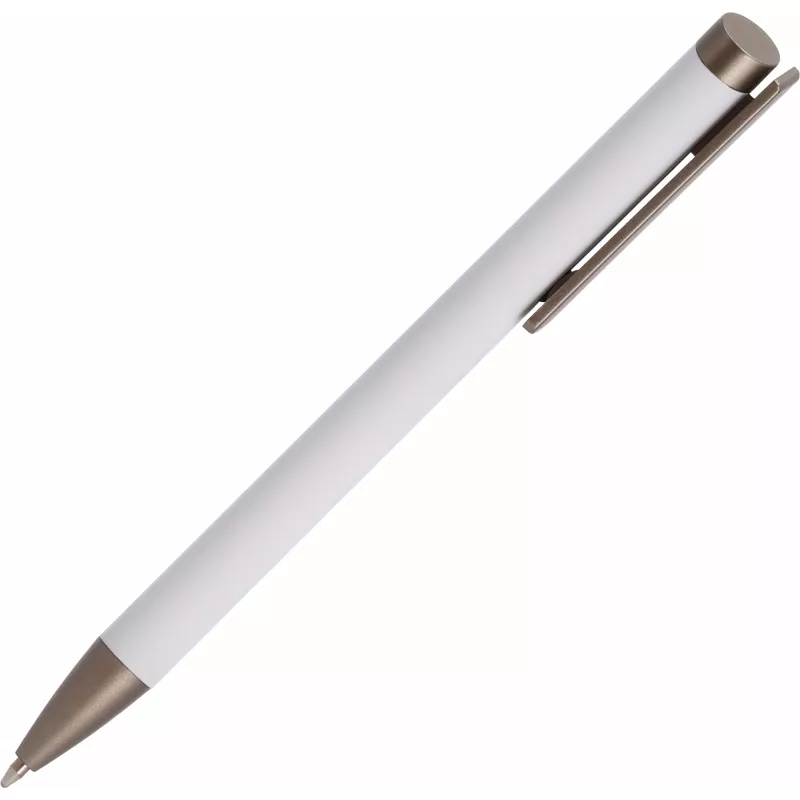 Długopis aluminiowy z dużym klipsem SOUTHAMPTON - biały (556006)