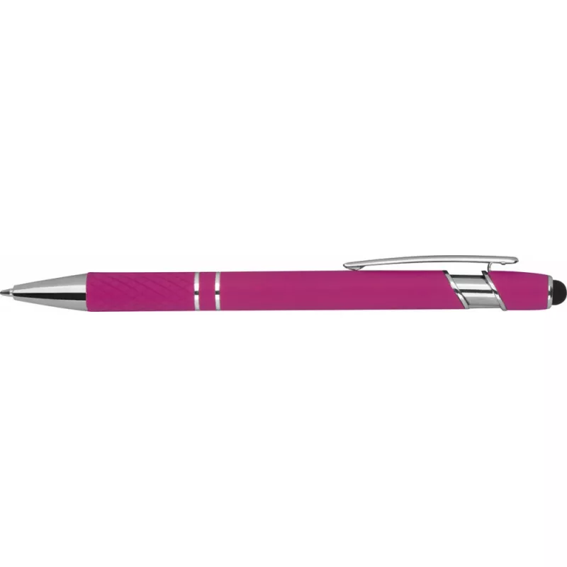 Długopis plastikowy touch pen - różowy (1368911)