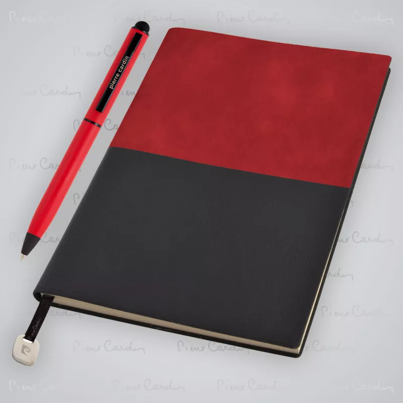 Notes A5 i długopis REPORTER Pierre Cardin - czerwony (B3501201IP305)