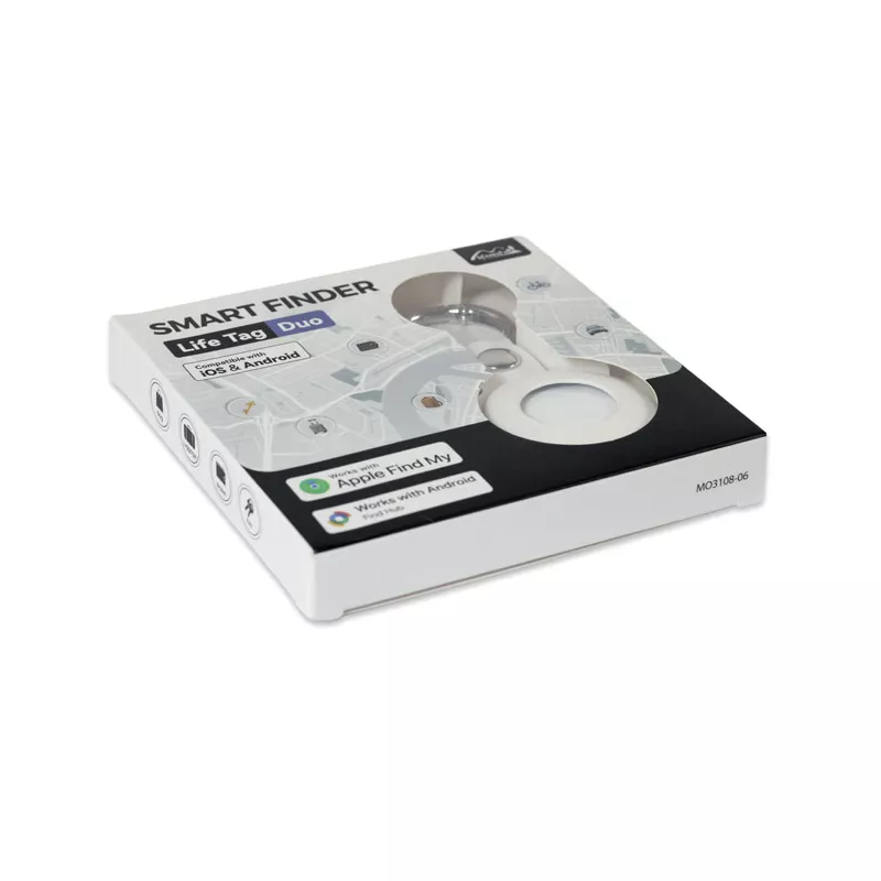 Lokalizator Find My w etui z PU LIFEMATE IN PU CASE - Bialy (MO3108-06)