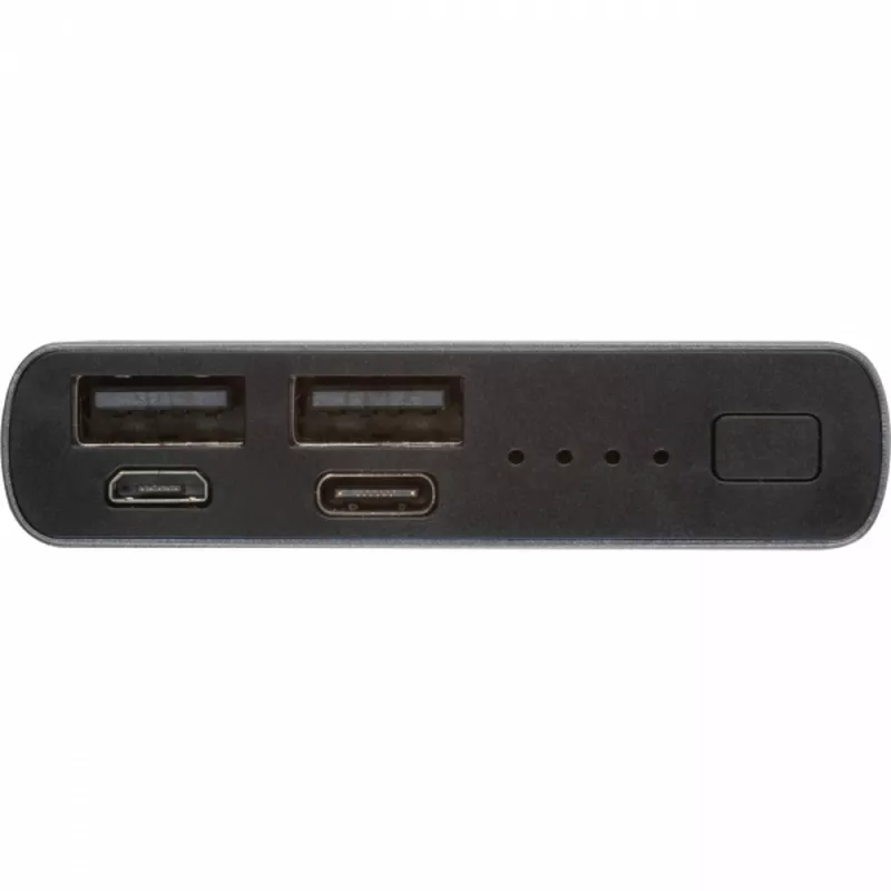 Power bank 10000 mAh z aluminium z recyklingu GIORGIA - szary (3450307)