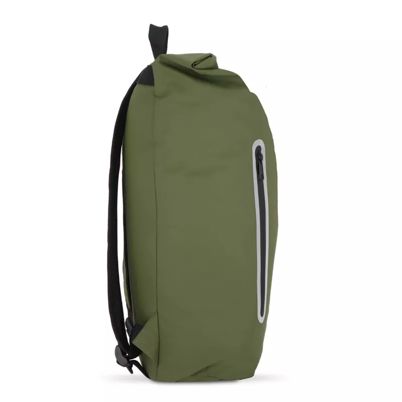 Powlekany PU plecak R-PET 600D o pojemności 20 l - Oliwkowa zieleń (LT95357-N0043)