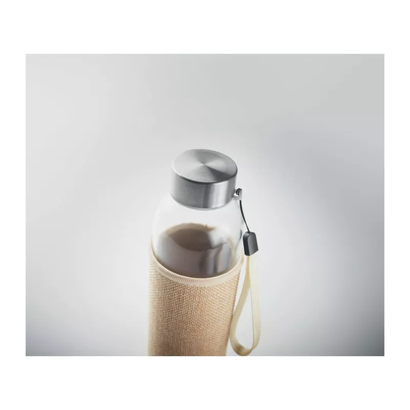 Butelka szklana 500 ml w etui z neoprenu UTAH TOUCH - Bezowy (MO6168-13)