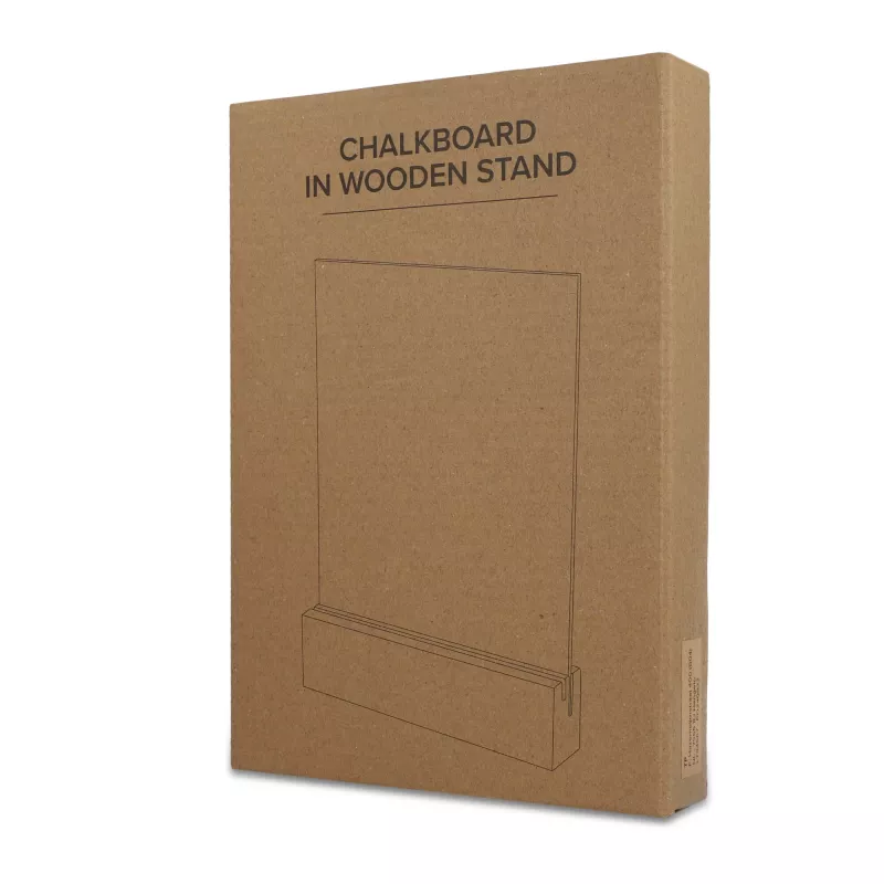 Tablica kredowa na drewnianym stojaku - naturalny-t (LT94567-N0094)