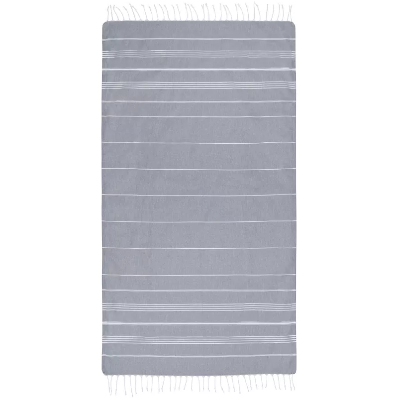 Anna bawełniany ręcznik hammam o gramaturze 180 g/m² i wymiarach 100 x 180 cm - Szary (11333582)