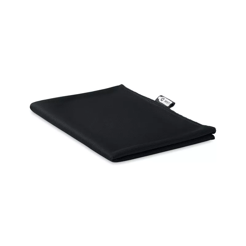 Ręcznik sportowy RPET z workiem 30x80 cm TUKO RPET - Czarny (MO9918-03)