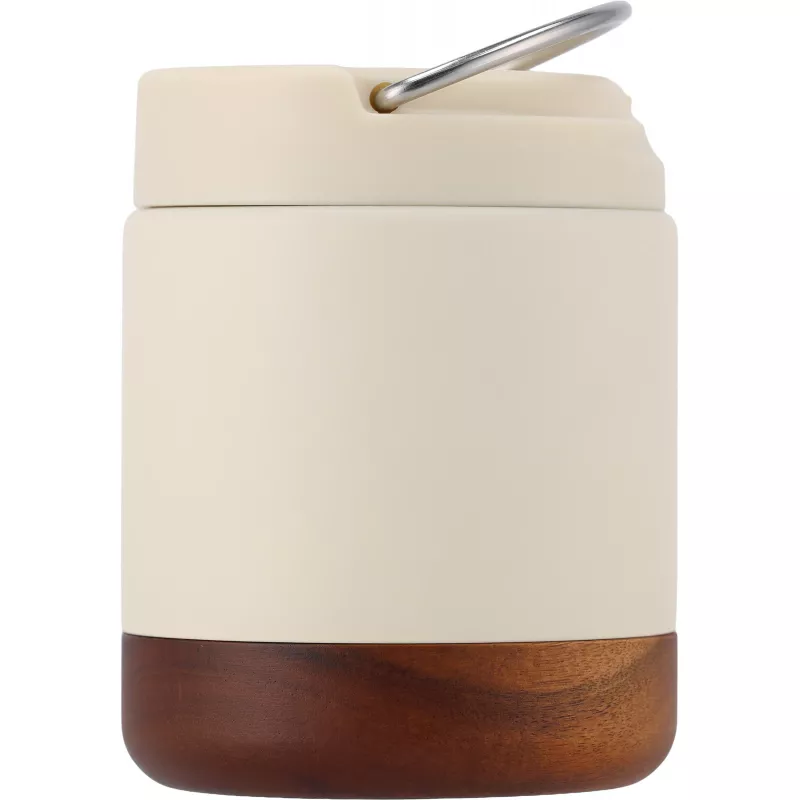 Lunch box termiczny stalowy z recyklingu PORTO CERVO MoLu 400 ml - biały (398306)