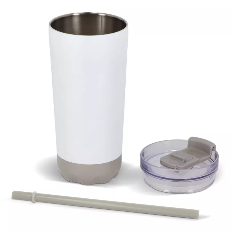 Kubek termiczny InSideOut ze stali nierdzewnej o podwójnych ściankach, 600 ml - biały (LT57017-N0001)