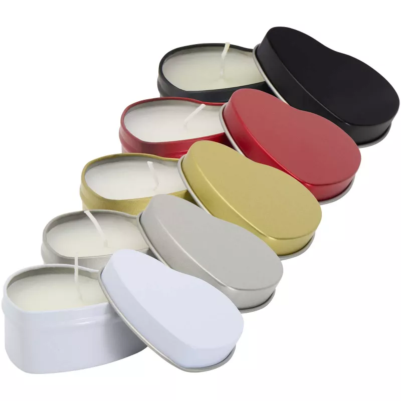 Blissful świeca w puszce w kształcie serca o zapachu wanilii - Czarny (12635390)