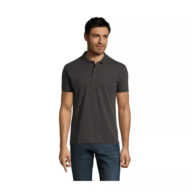 Koszulka polo męska piqué 180 g/m² Sol's PERFECT MEN - Charcoal Melange (S11346-CE)