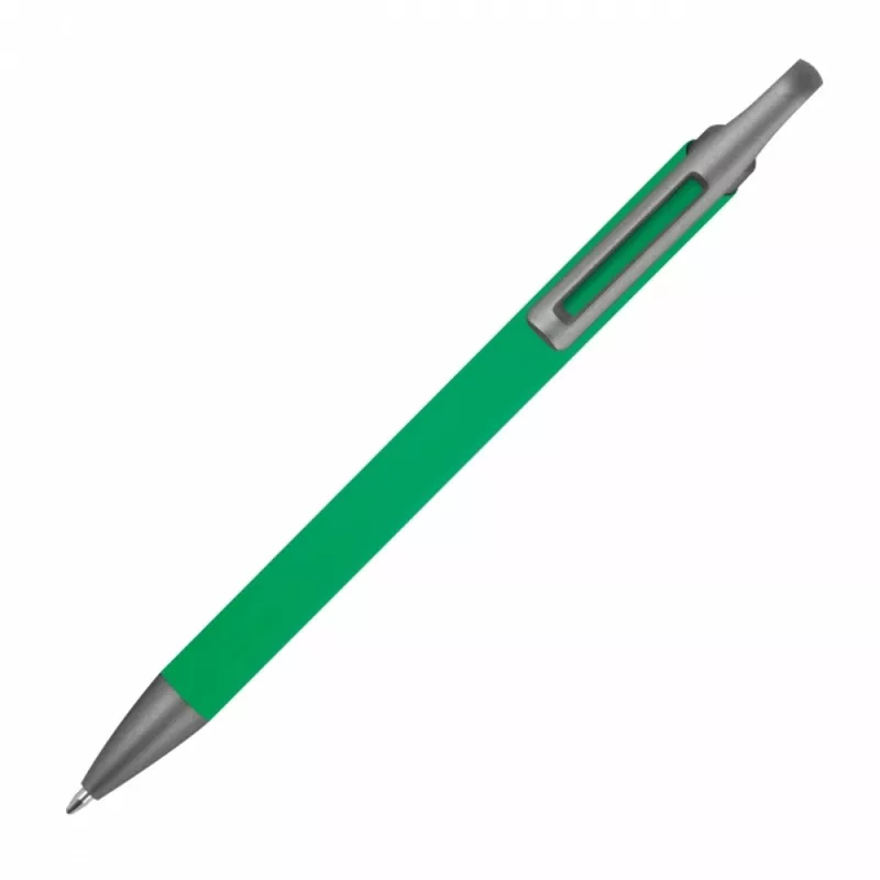Długopis aluminiowy z recyklingu półżelowy KAROLINE - zielony (1444009)