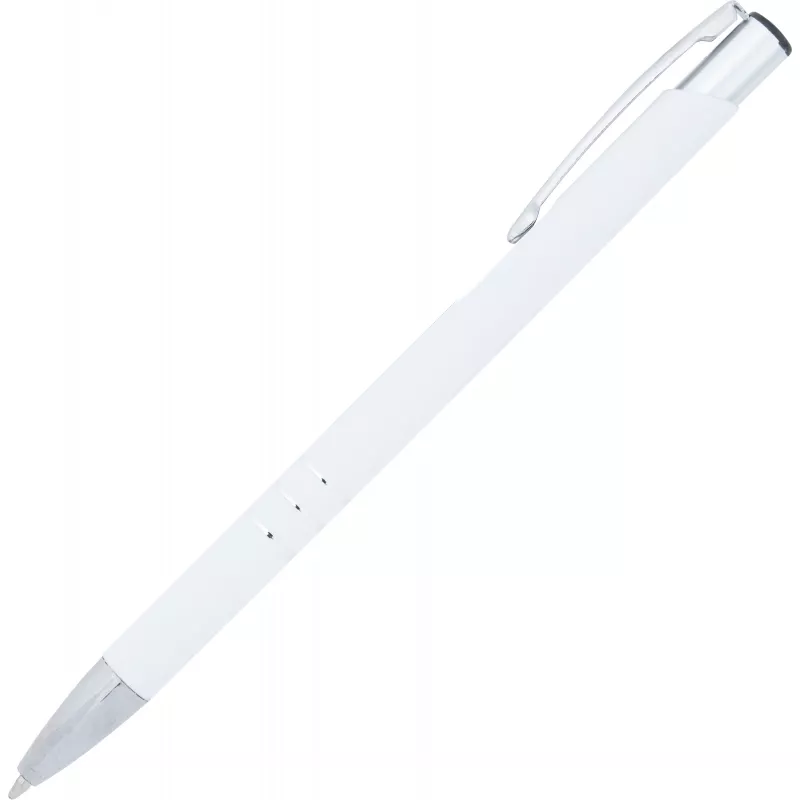 Długopis metalowy soft touch NEW JERSEY - biały (055506)