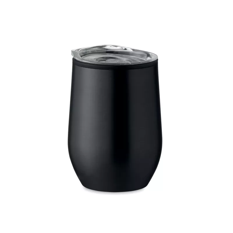 Kubek termiczny stalowy z pokrywką 350 ml CHIN CHAN - Czarny (MO6700-03)