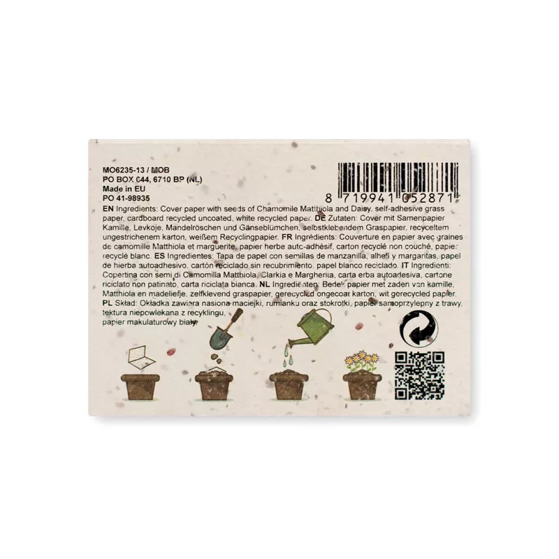 Karteczki samoprzylepne z trawy 25 szt. GROW ME - Bialy (MO6235-06)