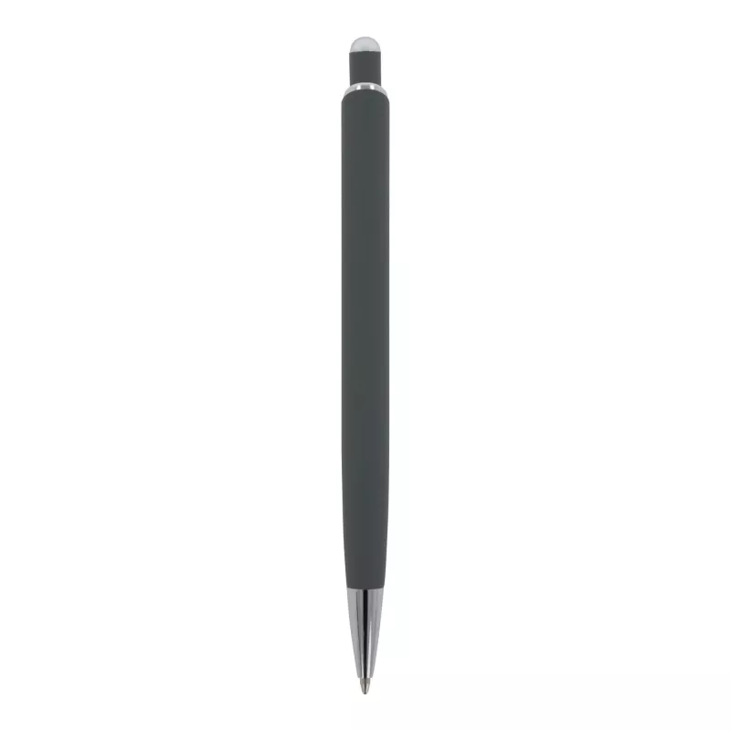 Długopis metalowy gumowany z touch penem Monaco - szary (LT87780-N0061)