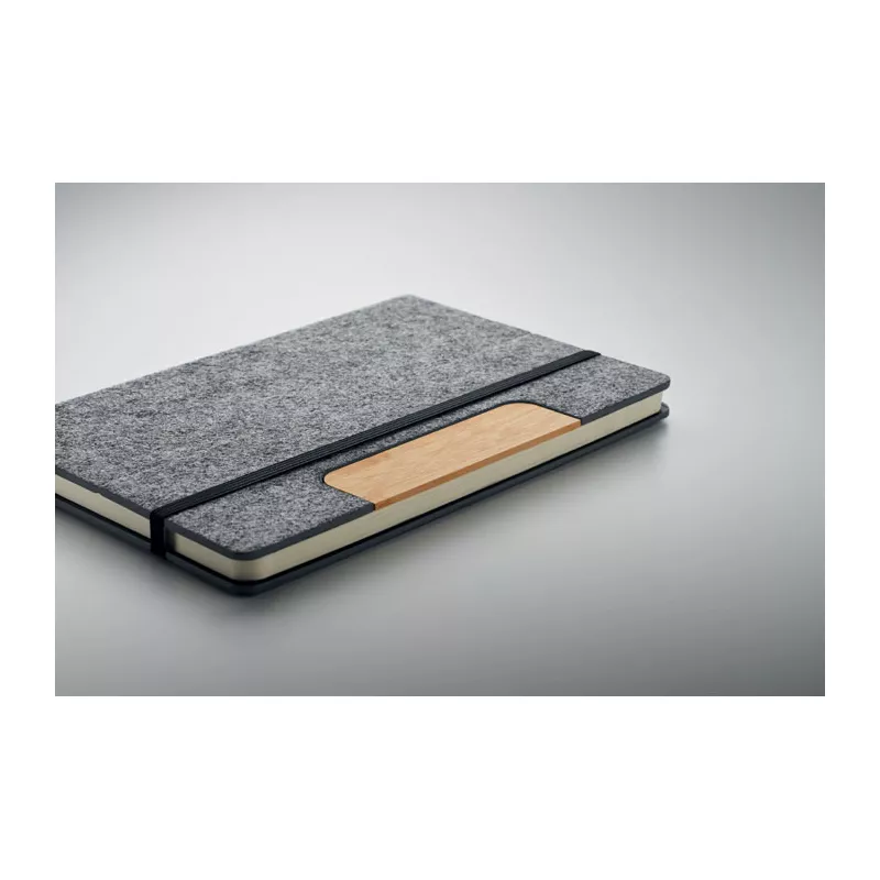 Notes A5 80 kartek w linię z długopisem NOTEMIX - Kamienny Szary (MO2390-15)
