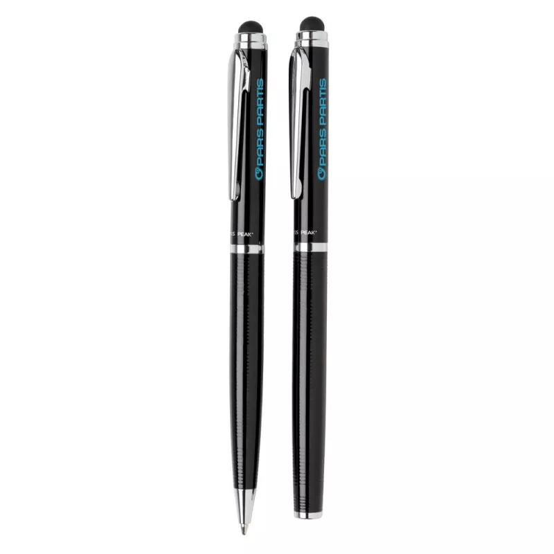 Zestaw piśmienniczy Swiss Peak, długopis i pióro kulkowe - czarny (P610.450)