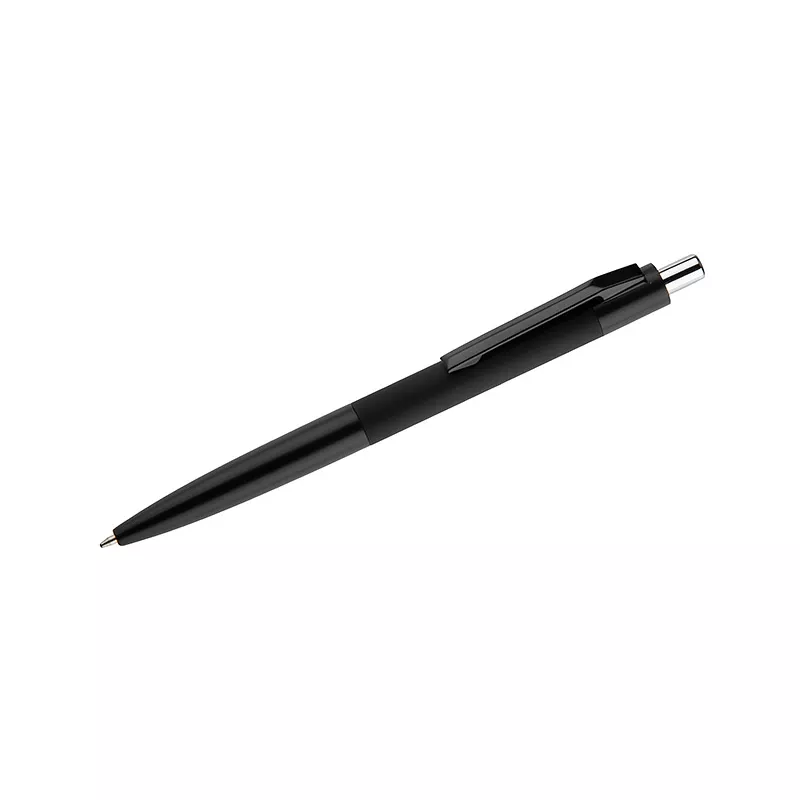 Długopis metalowy z powłoką soft touch i lustrzanym grawerem PAUL - srebrny (19746-00)