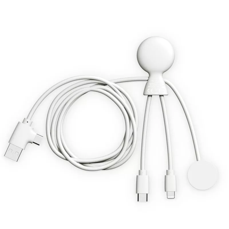 Xoopar Mr. Bio Long, wielofunkcyjny kabel do Apple i Samsung Watch,1 metr - biały (LT41031-N0001)