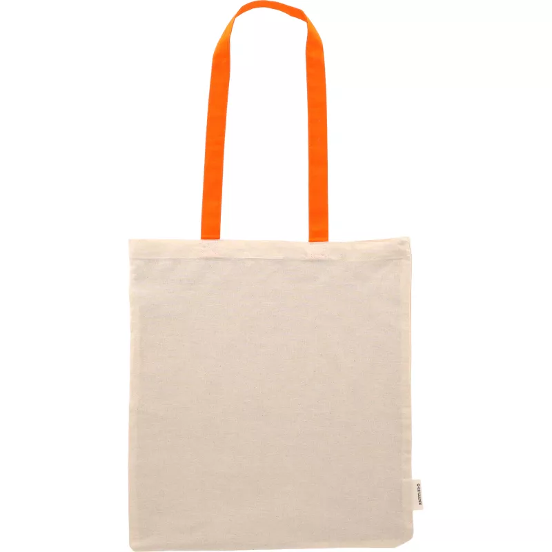 Torba bawełniana z długimi uszami, z recyklingu 140g/m2 CAMBRIDGE - pomarańczowy (545410)