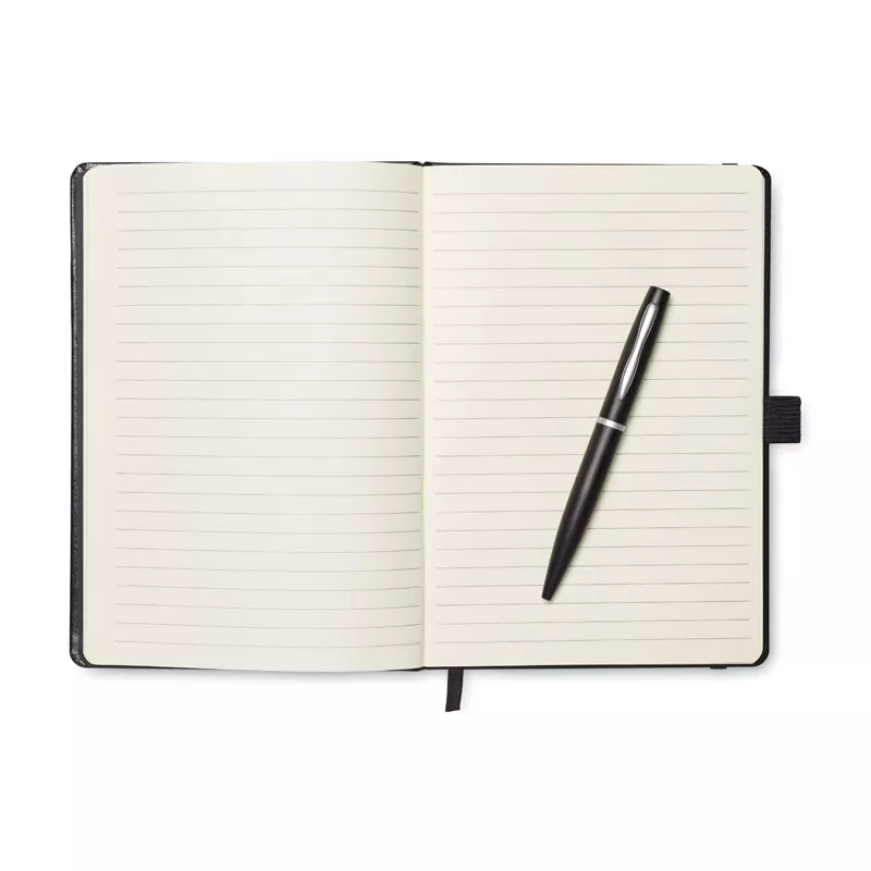 Notes A5 z długopisem 72 kartki w linię NOTAPLUS - Czarny (MO8108-03)