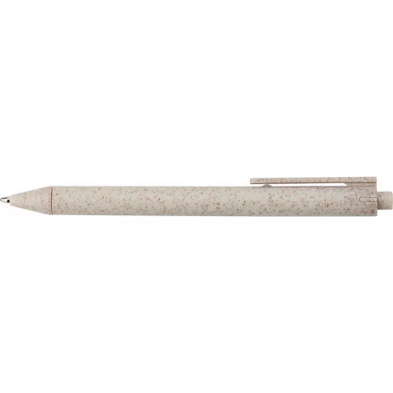 Notatnik ok. A5 ze słomy pszenicznej z długopisem - jasnobrązowy (V0238-18)