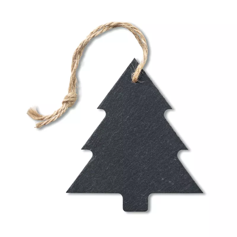 Zawieszka z łupka w kształcie choinki SLATETREE - Czarny (CX1433-03)