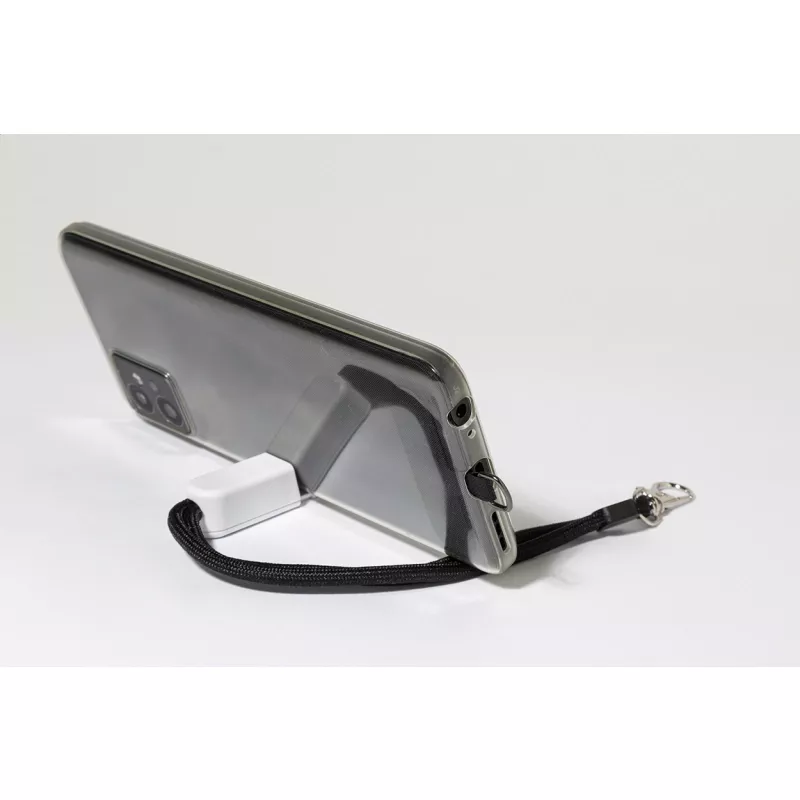 CuffStand Opaska na nadgarstek z uchwytem na telefon komórkowy RPET - biały (AP800804-01)