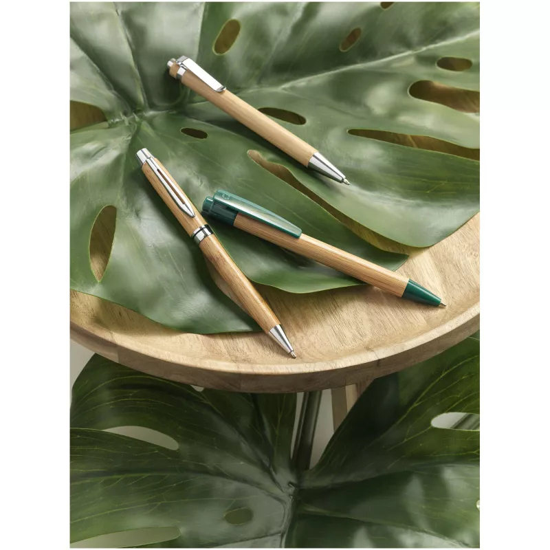 Długopis bambusowy Borneo - Piasek pustyni-Srebrny (10632202)