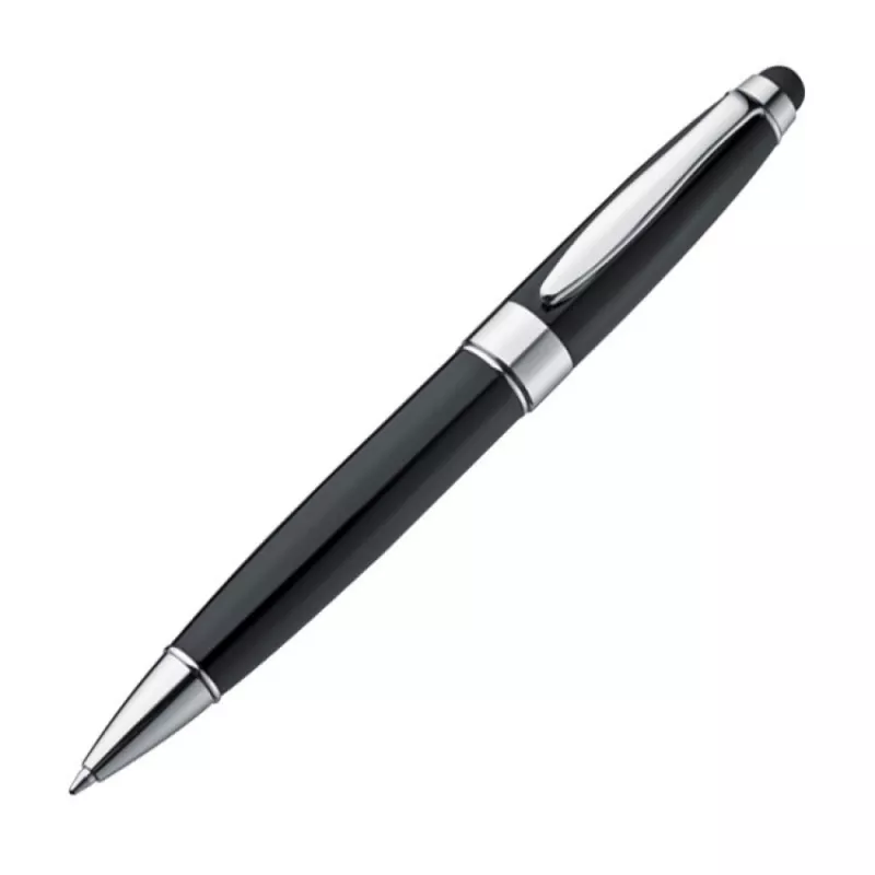 Długopis metalowy do ekranów dotykowych - czarny (1851003)