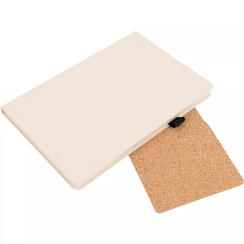 Notatnik A5 w linie z kartonu po mleku MARTHA - beżowy (2476513)