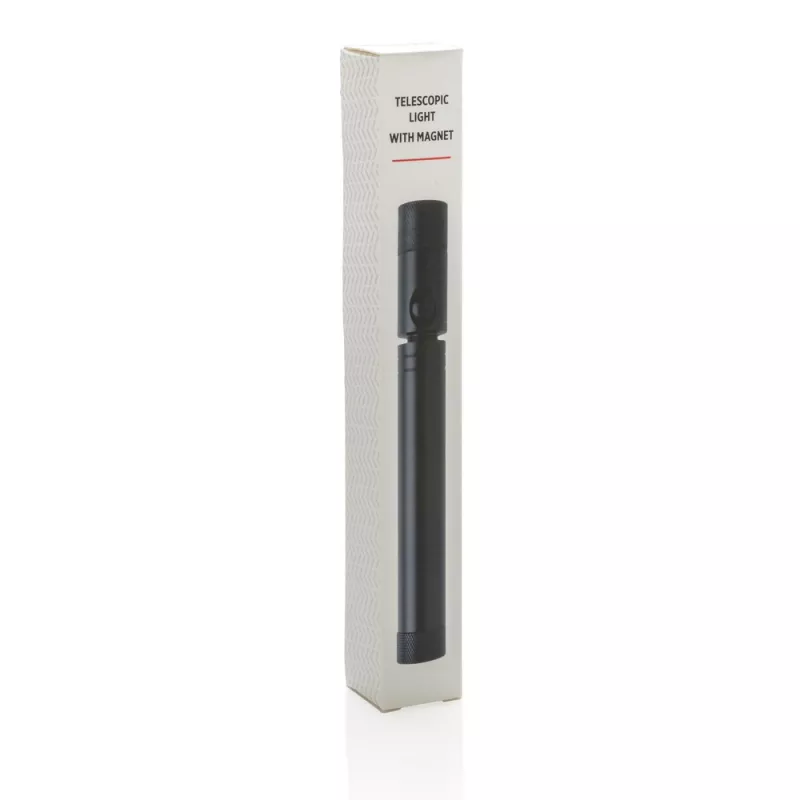 Latarka teleskopowa 3 LED z magnesem - czarny (P513.651)