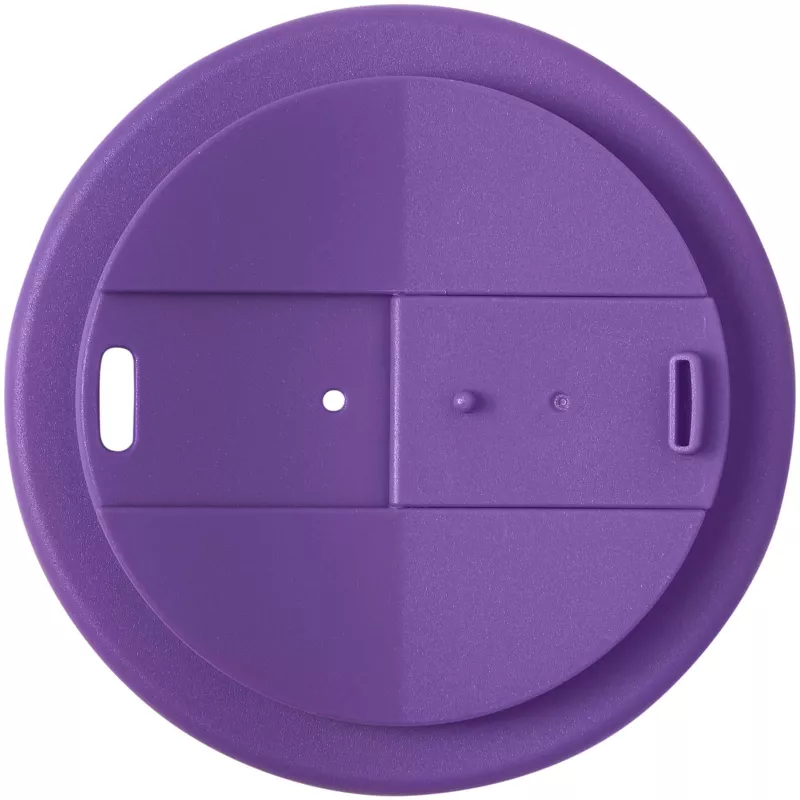 Kubek Americano® Eco z recyklingu o pojemności 350 ml z pokrywą odporną na zalanie - Fioletowy (21042506)