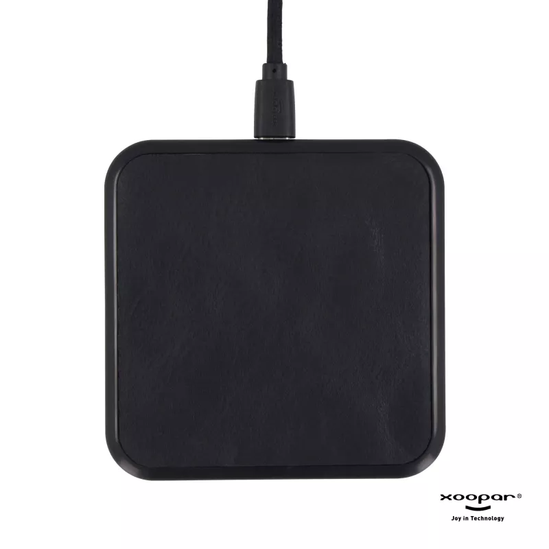 2259 | Xoopar Iné Wireless Fast Charger - Recycled Leather 15W - czarny (LT41506-N0002)