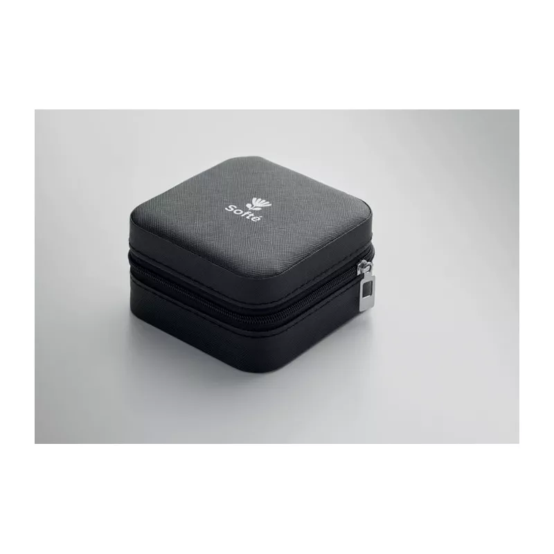 Szkatułka podróżna na biżuterię z PU JULBOX - Czarny (MO3146-03)