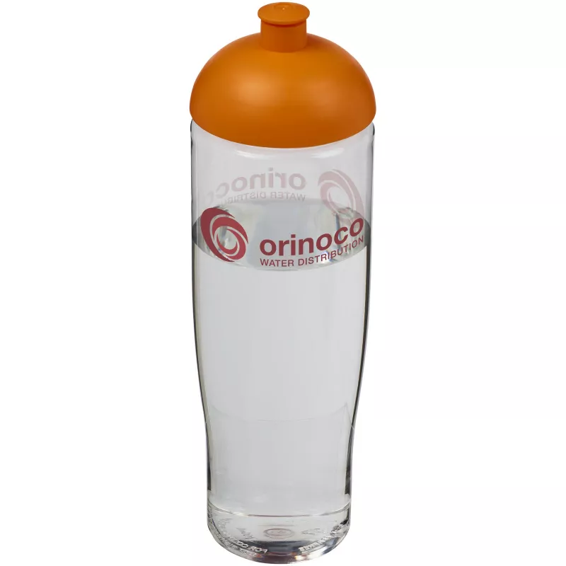 Bidon H2O Tempo® o pojemności 700 ml z wypukłym wieczkiem - Pomarańczowy-Przezroczysty (21004207)