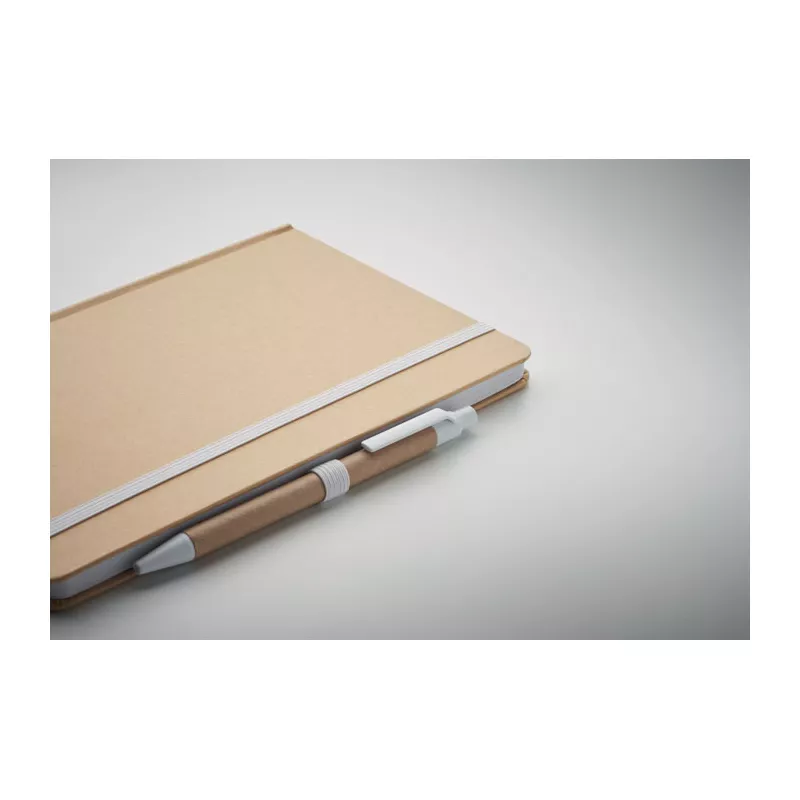 Notes A5 w okładce z kartonu 80 kartek w linię CARATIL - Bialy (MO2396-06)